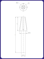 Оправка для очистки конуса шпинделя ISO40/BT40/SK40