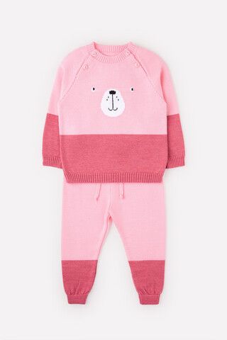 комплект  для девочки  К 856/ш/светло-розовый,темная герань