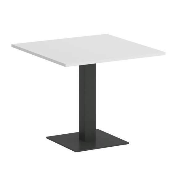 Onix Direct Стол квадратный O.SPRG-2 Белый Бриллиант/Металл Антрацит 900*900*750