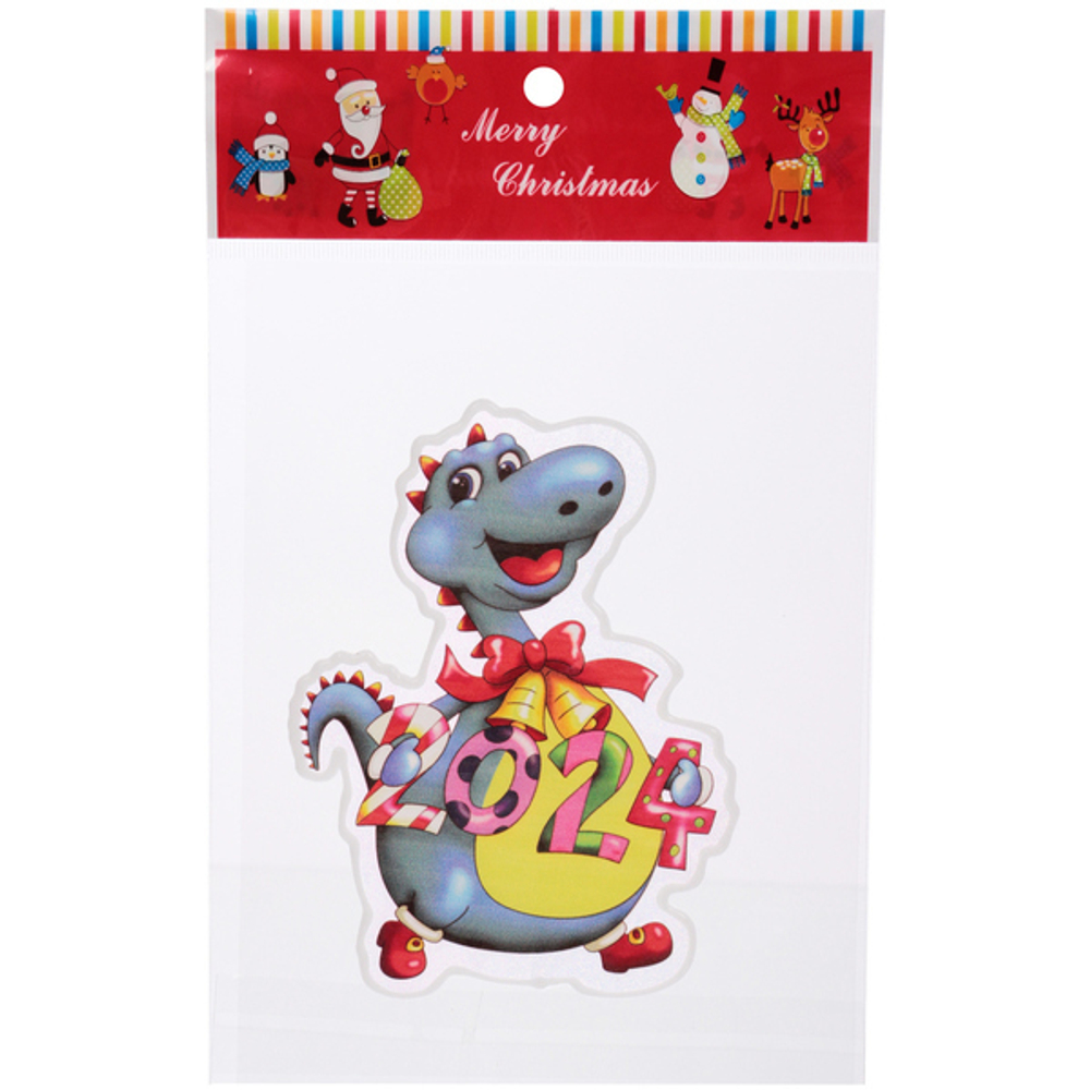 Наклейка на стекло «Дракоша - 2024!» 15*20 см