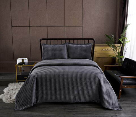Покрывало 240х260 и 2 наволочки 50х70 Sofi De MarkO Лоретта темно-серое