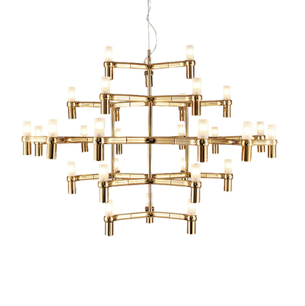Pendant design lamp  Crown Major by Nemo (Gold,  30 lampshades)