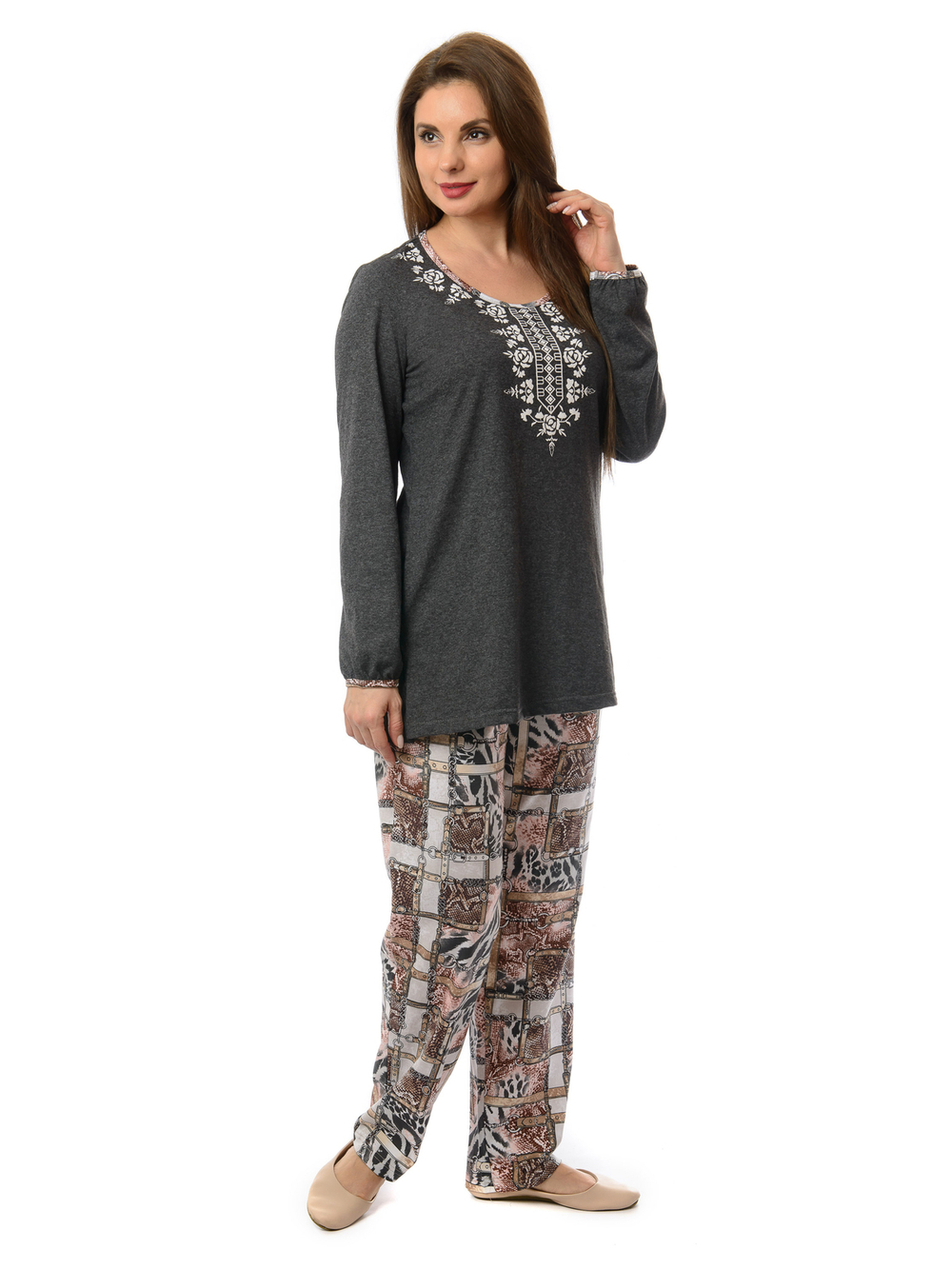 Пижама с брюками КБ-188П/леопард-тигровый