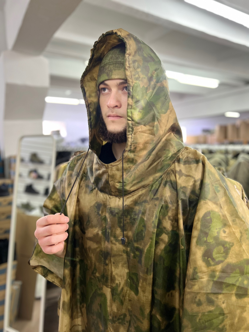 Дождевик-пончо мох