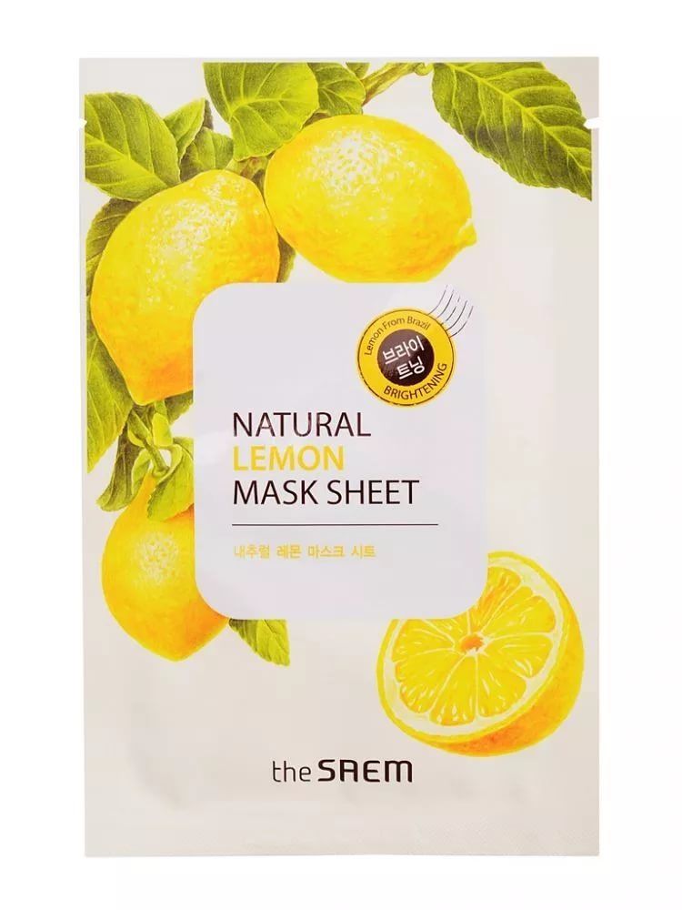 Тканевая маска с экстрактом лимона THE SAEM Natural Lemon Mask Sheet