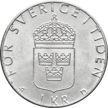 1 крона 1982-2000 Швеция