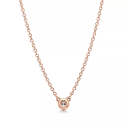 Подвеска из розового золота с бриллиантом, Tiffany👑Diamonds by the Yard.