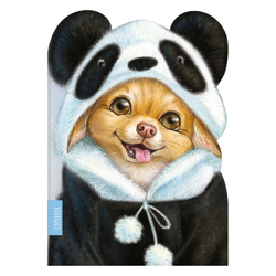 Тетрадь 40л арт. 62326/25/МИЛЫЙ ПЁСИК /180х255 мм, фигурная вырубка, мягкий переплёт (2 скобы). вн.блок - белый офсет, точка. Обложка - мелованный картон 190 г/м²,