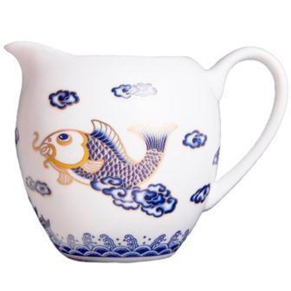 204038 Сливник (Чахай) "Синяя рыбка", фарфор