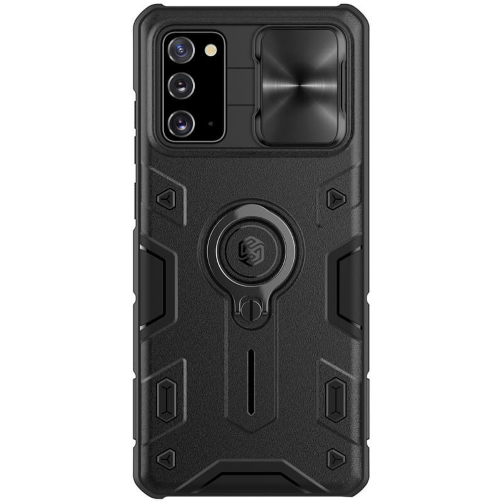 Противоударный чехол с кольцом и защитой камеры Nillkin CamShield Armor Case для Samsung Galaxy Note 20