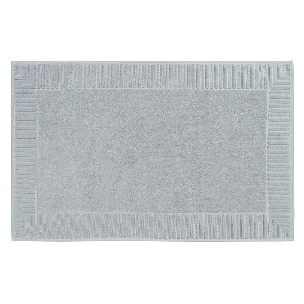 Коврик для ванной с фактурным бортиком светло-серого цвета из коллекции essential, 50x80 см
