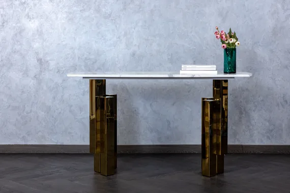 Консоль Round Gold, 150х79 см