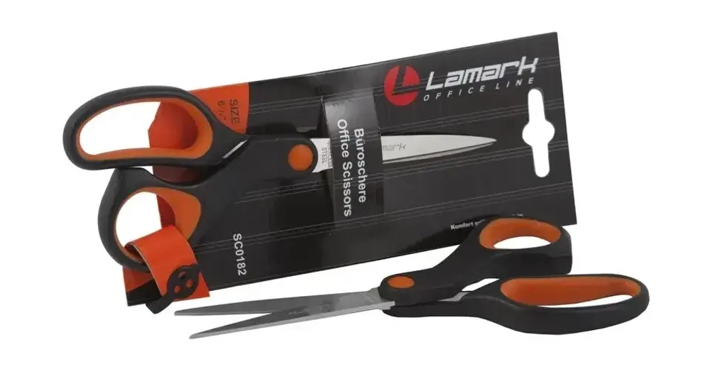 Ножницы 171мм Lamark резиновые вставки SC0182