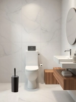 Ершик для туалета напольный черный пластик