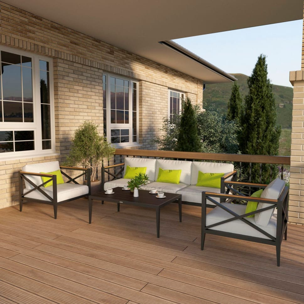 Лаунж зона Ideal Patio ВЕРИТА  белая - каркас карбон