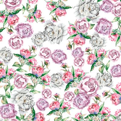 Нежные пионы принт