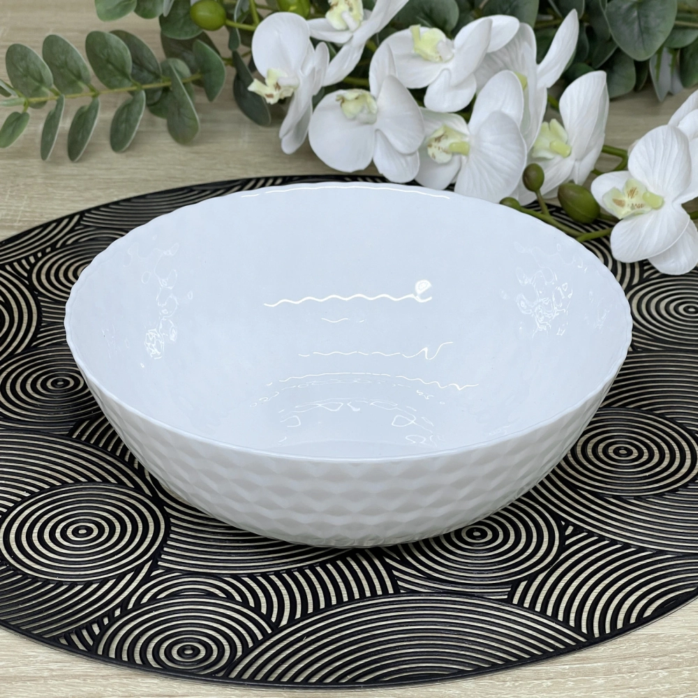 Салатник «White magic» 20*7см стеклокерамика Ромбы