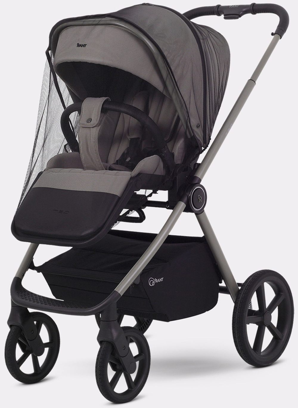 Детская коляска Rant Teo Soft 3 в 1 с автокреслом Cruise Grey Cloud