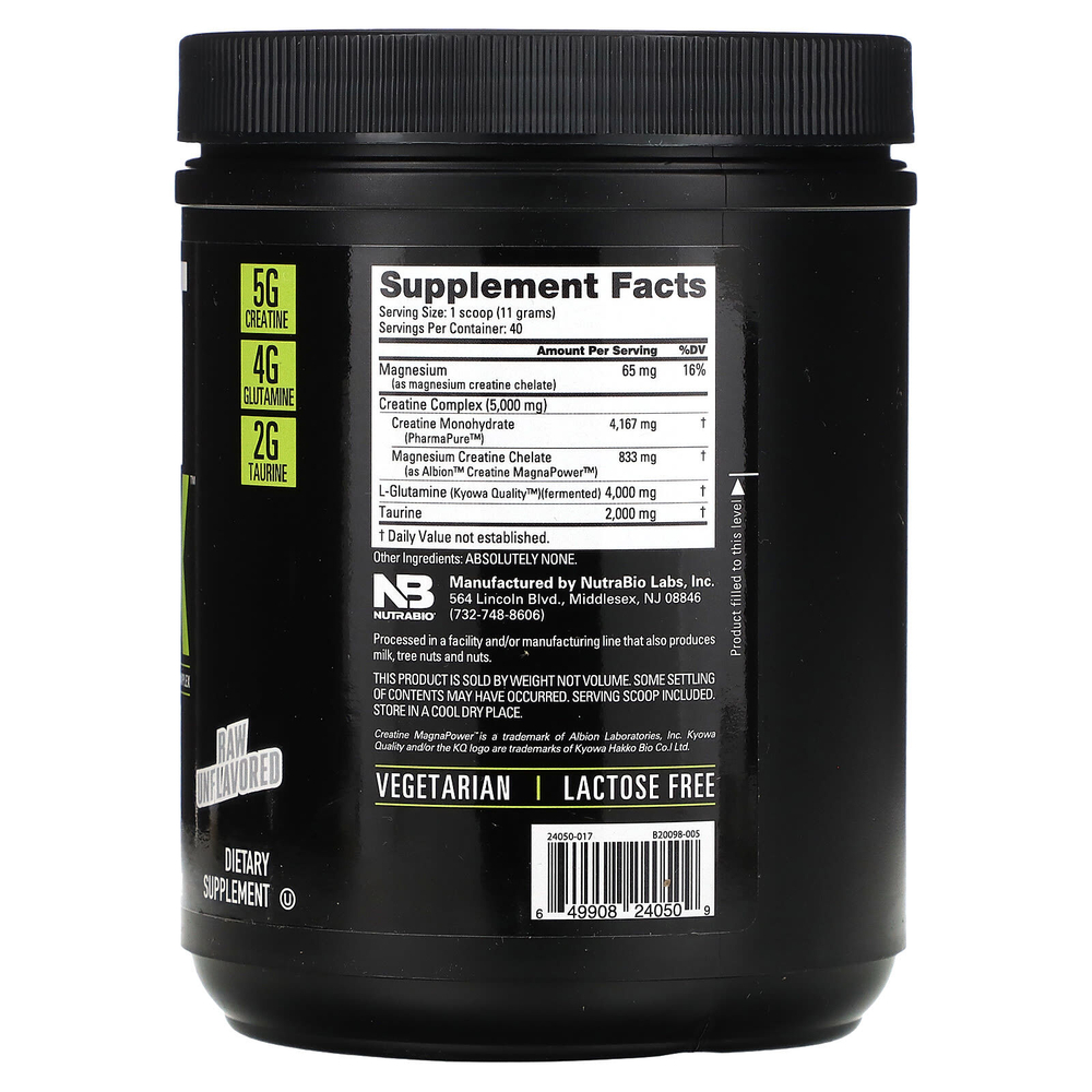 NutraBio, CGT MAX, необработанный, без добавок, 440 г (0,97 фунта)