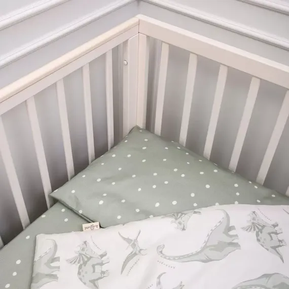 Комплект постельного белья Lollycottons Дино сафари, Зеленый