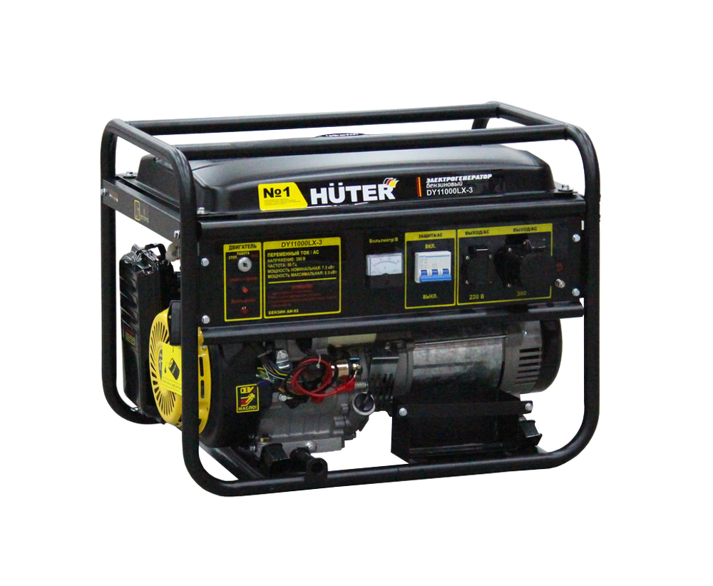 Бензиновый генератор (9 кВт) Huter DY11000LX-3