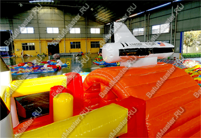 Коммерческий надувной батут "Ракета на взлёте"