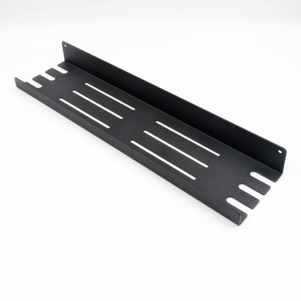 MetaDec Holes Полка настенная прямая, 40см черная, 1шт