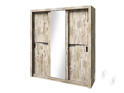 Шкаф-купе 2.0 Cпальня Ривьера (дуб юкон/дуб юкон; бетон темный)