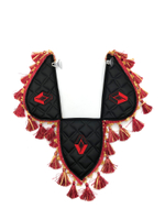 Вымпел тройной RENAULT (экокожа, черный с красными кисточками)