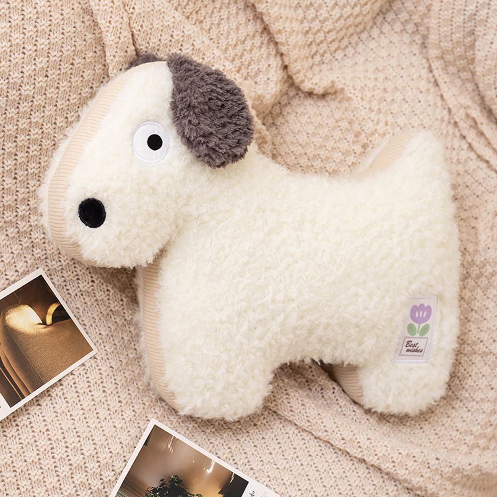 White fluffy dog toy shop