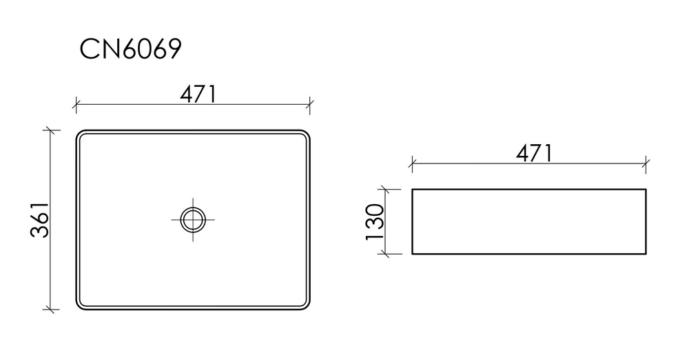 Раковина Ceramica Nova Element 47 см CN6069 белая