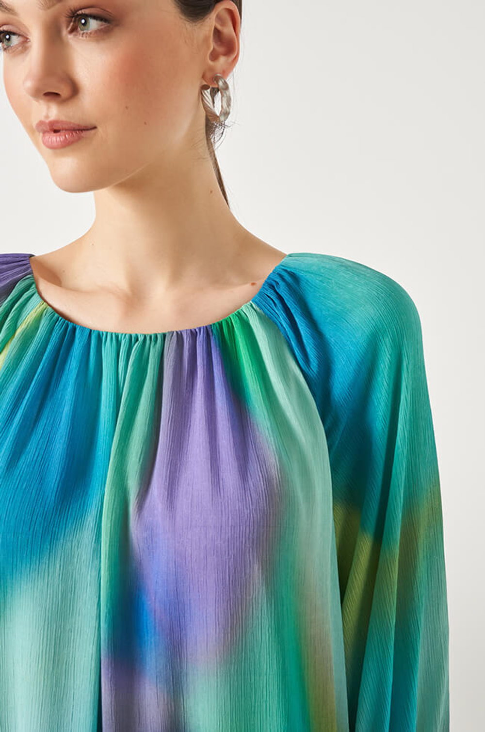 51470 Платье женское (изумрудный принт)