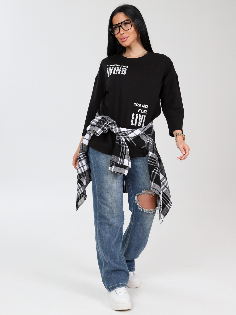 Джемпер "Свайп" черный