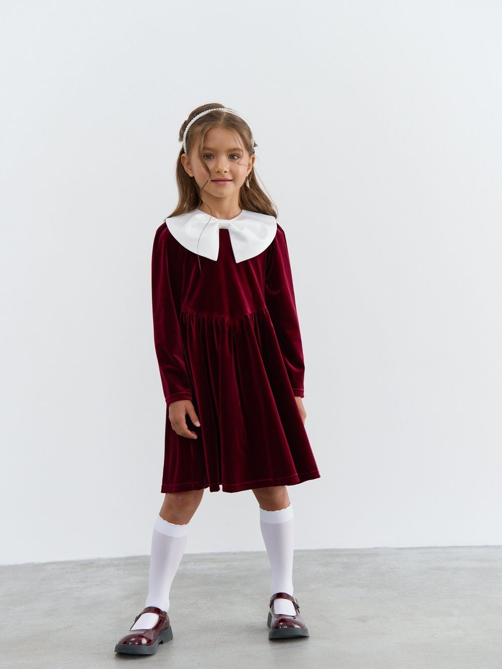 Воротник "Молоко" с имитацией банта