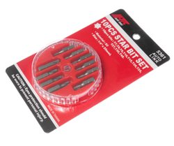 Набор бит 1/4" TORX Т7-Т40 10 предметов в боксе JTC