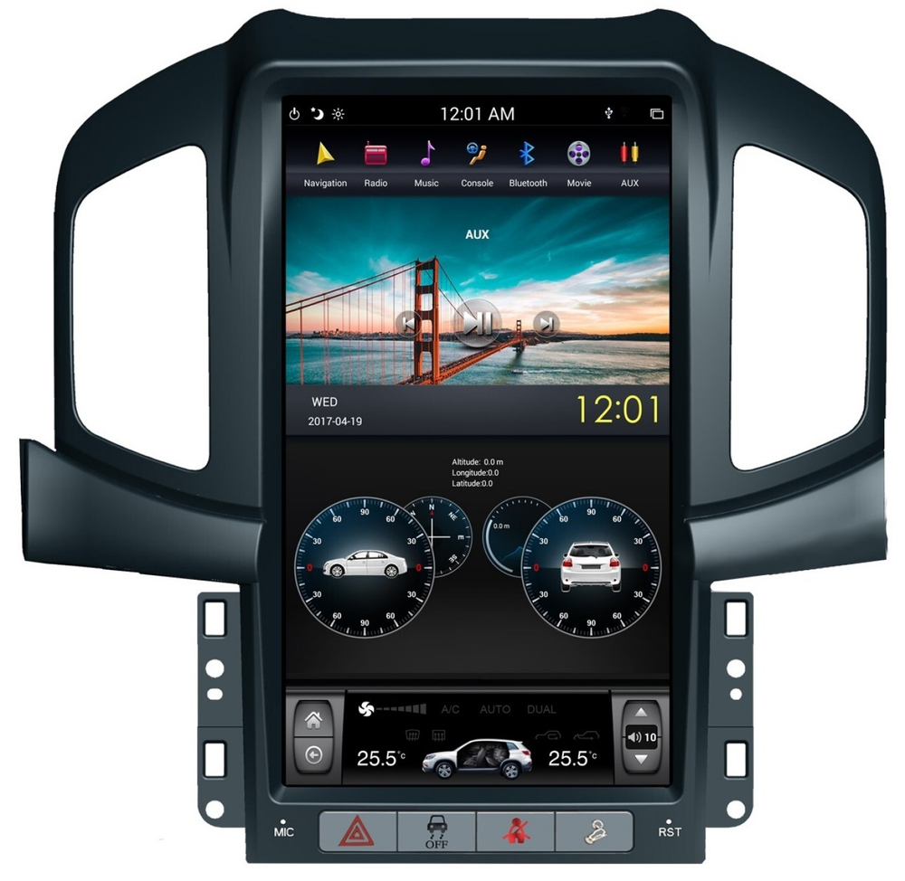 Магнитола для Chevrolet Captiva 2011-2015 - Carmedia ZF-1803-GE вертикальный экран в стиле "Тесла" на Android 13, 8Гб+128Гб, CarPlay, 4G SIM-слот