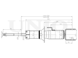 Амортизатор газовый задней подвески UNIO SAB-10457