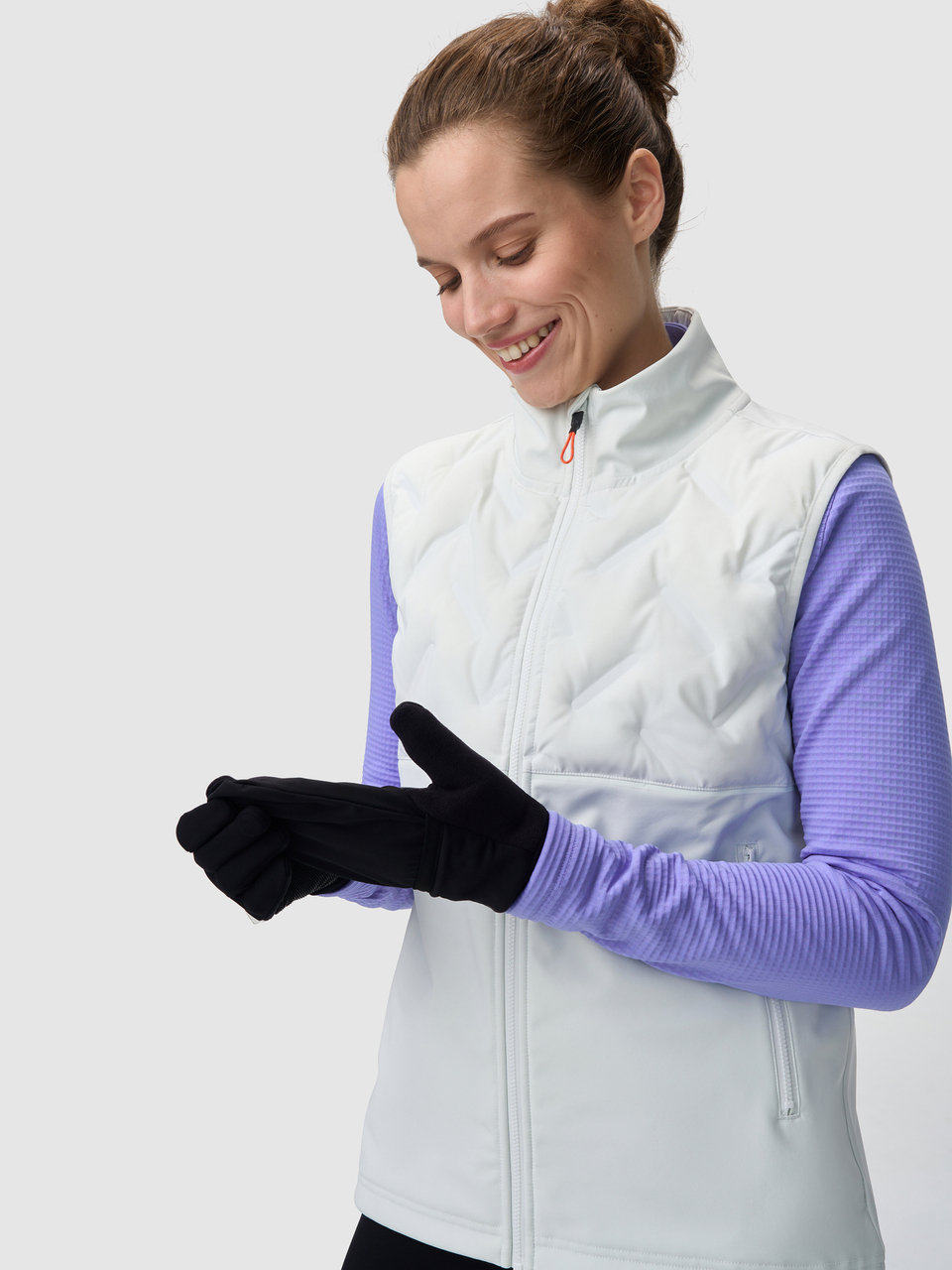 Перчатки 2 в 1 унисекс Винд черные