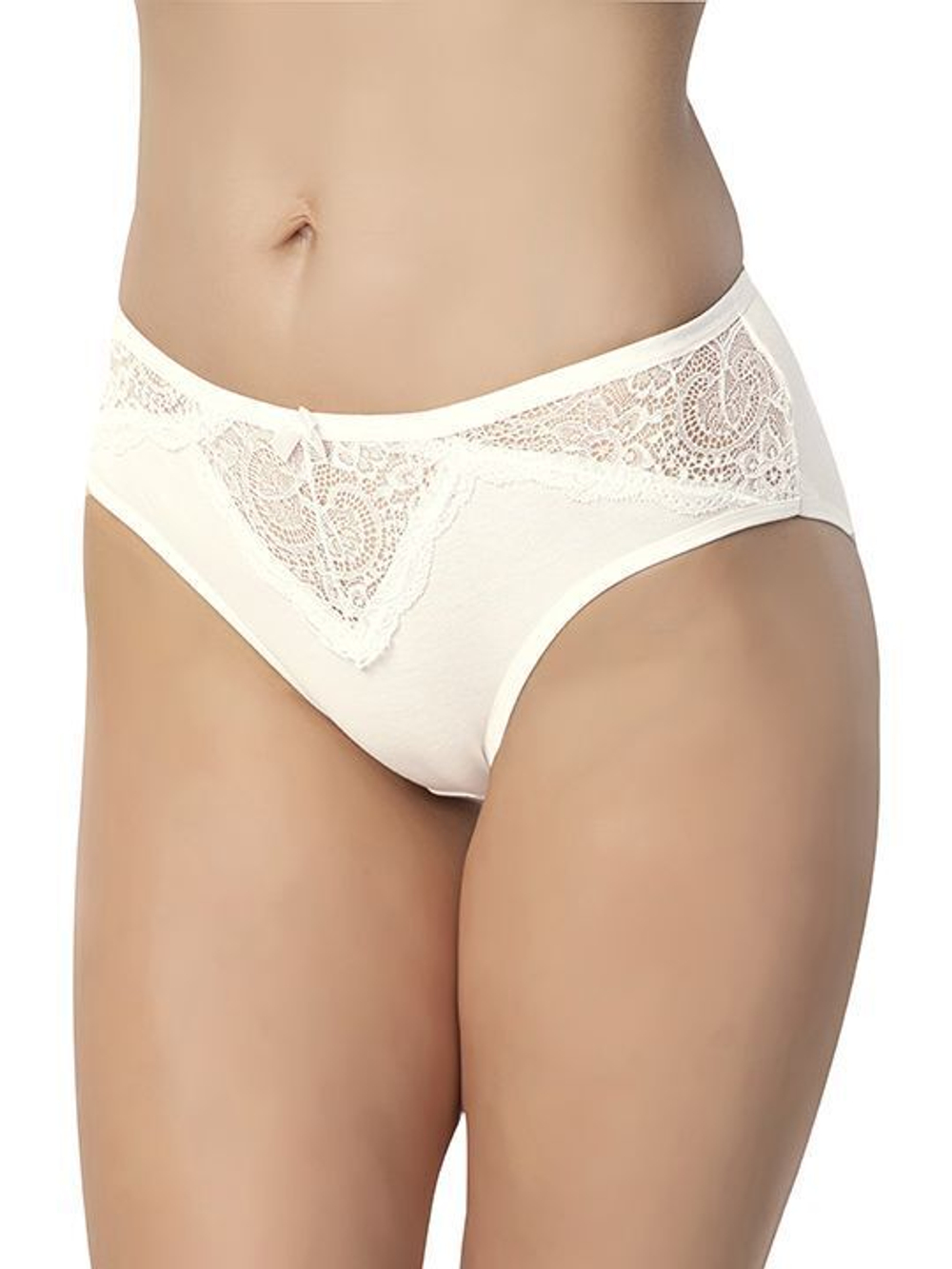 Слипы средней посадки с элементами кружева (Размер: L) (Цвет: синий)