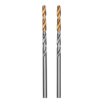 Сверло спиральное по металлу 3,2 x 65 мм, Р6М5, Golden Tip , 2шт. Denzel