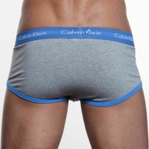 Мужские трусы брифы серые Calvin Klein 365 Grey Blue Brief