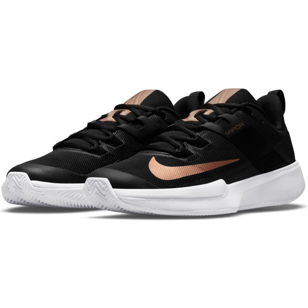 Женские Кроссовки теннисные Nike Vapor Lite Clay W - black/mtlc red bronze/white