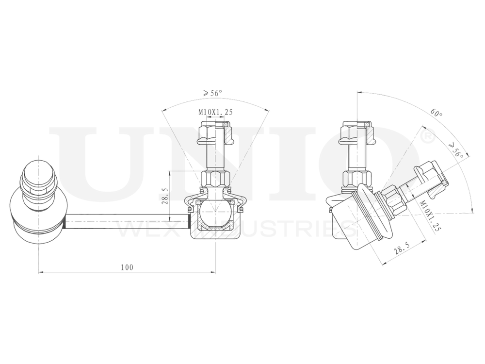 Стойка стабилизатора задняя правая UNIO SSP-50214