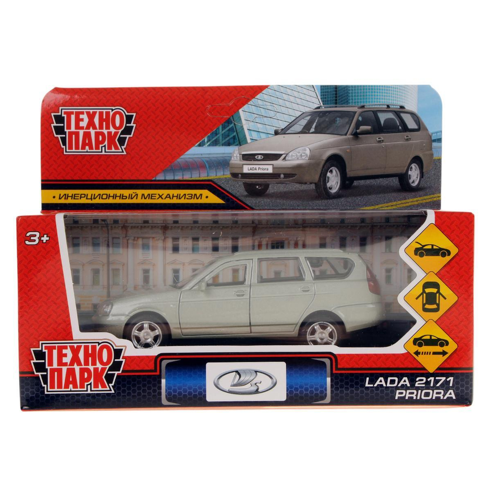 Модель ин. мет. "Lada 2171 Priora" 12см, открыв. двери, багажн. бежевый PRIORAWAG-12-BN (Технопарк)