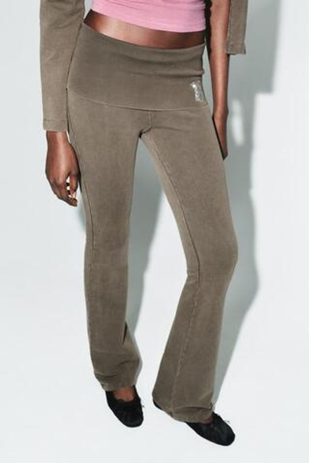 ZARA БРЮКИ FLARE BRATZ®, ТЕМНО-КОРИЧНЕВЫЙ