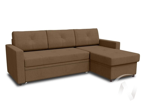 Диван угловой Лира 1 (ДУ) LUMA 11 (коричневый)