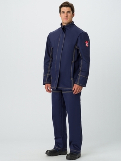 Костюм сварщика усиленный Волат-У 2 кл.защиты (тк.Хлопок-ОП,450) брюки, т.синий ПОД ЗАКАЗ