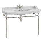 Консоль с раковиной Burlington Edwardian B19 1TH 120 шлифованный никель