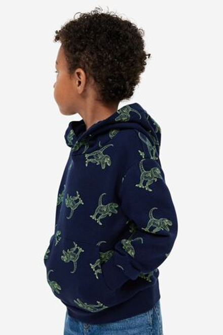 H&M Толстовка с капюшоном, темно-синий