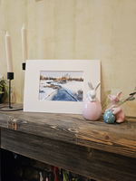 Картина авторская акварельная в паспарту 21х30 см на стену для интерьера "Орша в апреле"